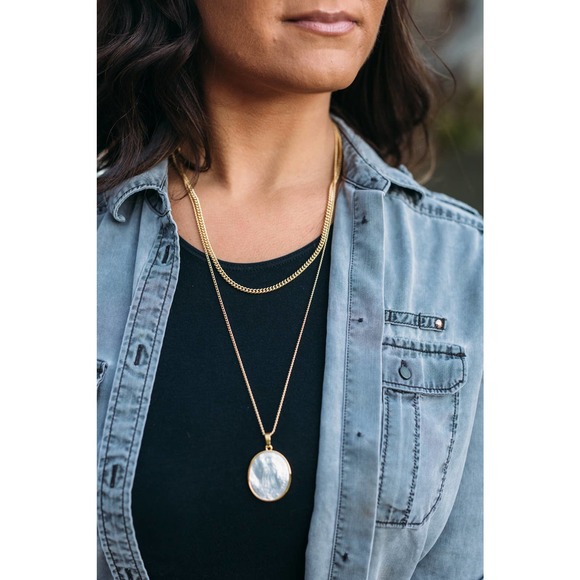 *Lena* Blank Chain Necklace - Picture 5 of 5